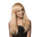 Real Human Hair Wig Side-swept Bangs Long Curly Hair  Black