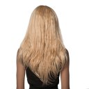 Real Human Hair Wig Side-swept Bangs Long Curly Hair  Black