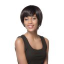 Real Human Hair Wig Short Hair  Black