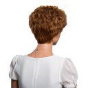 Real Human Hair Wig Short Curly Hair  Red