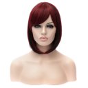 SW-1302 Euramerican Style Wig Short Hair Wig Fading Wine Red