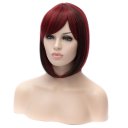 SW-1302 Euramerican Style Wig Short Hair Wig Fading Wine Red