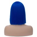 Cosplay COS Wig Neat Bangs BOBO Hair Royal Blue 40cm