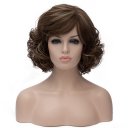 Cosplay COS Wig Fluffy Short Curly Hair Dark Brown 30cm