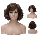 Cosplay COS Wig Fluffy Short Curly Hair Dark Brown 30cm