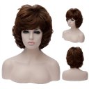 Fashion Cosplay COS Wig Fluffy Short Hair Brown 36cm