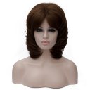 Japanese Anime Cosplay COS Wig Short Fluffy Curly Hair Dark Brown 44cm