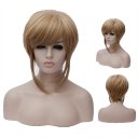 Fashion Chic Cosplay COS Wig Fluffy Short Hair Light Khaki 31cm