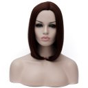 Cosplay COS Wig Middle Part Long Straight Hair Dark Brown 33cm