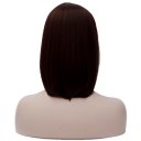 Cosplay COS Wig Middle Part Long Straight Hair Dark Brown 33cm