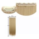 Wig Clips Ponytail Long Straight Hair Wig 60cm Color Number 1001#