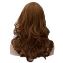 Cosplay COS Wig Side Swept Bangs Long Curly Hair Brown 50cm