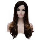 Cosplay COS Wig Side Part Long Straight Hair Brown Highlight 60cm