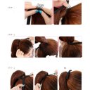 Wig Tie On Ponytail Banded Curly Hair Wig 2#