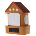 LYGFJS1312NQ Cuckoo Alarm Clocks Creative Toy Gun Shooting Control Brown with White