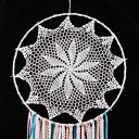 Traditional Fringed Lace Dream Catcher with Steel Ring Lint for Gift MS6035