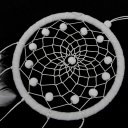 Traditional Cobweb White Feather Wooden Beads Dream Catcher for Bedroom MS6033