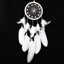 Traditional Cobweb White Feather Wooden Beads Dream Catcher for Bedroom MS6033