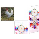 Three Rings Traditional Dream Catcher Multicolor With Feathers for Wall Hanging