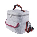 Lunch Box Bag Handy Felt Double-layer Insulation Reusable with Zipper Closure