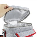 Lunch Box Bag Handy Felt Double-layer Insulation Reusable with Zipper Closure