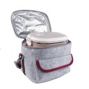 Lunch Box Bag Handy Felt Double-layer Insulation Reusable with Zipper Closure