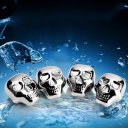 High-end hotels Bar Stainless Steel Skull Shaped Ice Grain -12 ℃ Freezing Point