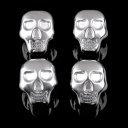 High-end hotels Bar Stainless Steel Skull Shaped Ice Grain -12 ℃ Freezing Point