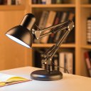 LED Swing Arm Socket Type Desk Lamp Metal Adjustable International Standard Plug