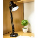 LED Swing Arm Socket Type Desk Lamp Metal Adjustable International Standard Plug