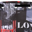 High Strength Double Piece Of Red London Light Curtains Polyester Material 4Size