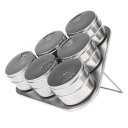 6pcs/set Magnetic Stainless Steel Spice Storage rack/Seasoning Jars Containers