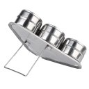 6pcs/set Magnetic Stainless Steel Spice Storage rack/Seasoning Jars Containers