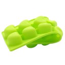 12 Grid Love Heart Pattern Ice Cube Food Silicon Bake Mould DIY Cake Tool Green