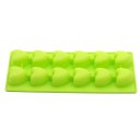 12 Grid Love Heart Pattern Ice Cube Food Silicon Bake Mould DIY Cake Tool Green