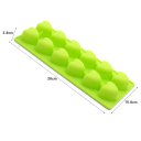 12 Grid Love Heart Pattern Ice Cube Food Silicon Bake Mould DIY Cake Tool Green