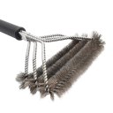 Grill Brus 3 in 1 Safe Barbecue Grill Brush Wire Bristles Stainless Steel Sturdy BBQ Cleaner Effort