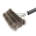 Grill Brus 3 in 1 Safe Barbecue Grill Brush Wire Bristles Stainless Steel Sturdy BBQ Cleaner Effort