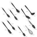 Silicone Kitchen Utensil Set 10 Piece Cooking & Baking Tool Sets US005