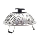 Steamer Basket Stainless Steel Folding Steamer Expandable to Fit Various Size Pot 11-inch