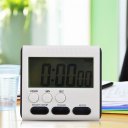 Digital Kitchen Timer Minute Second Count Up Countdown Digital Clock Timer Large LCD Display White