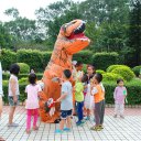 Inflatable T-rex Fancy Suit Novelty Pretended Dinosaur Costume Adult Size