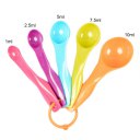 Measuring Spoon Set ABS Plastic 5-Piece 1ml, 2.5ml, 5ml, 7.5ml, 10ml