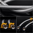 Faucet Connector Braided Stainless Steel Hose Female Straight Thread Faucet Hose 20cm