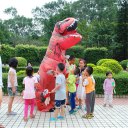 Inflatable T-rex Fancy Suit Novelty Pretended Dinosaur Costume Adult Size