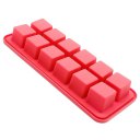 12 Grid Ice Cube with Lid Cover Square Pattern Food Silicon Bake Mould DIY Cake Tool Purple