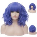 Short Curly Hair Wigs SW2101F16 Straight bluepurple