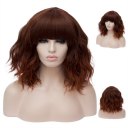 Short Curly Hair Wigs SW2101F18 Straight Dark orange