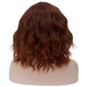 Short Curly Hair Wigs SW2101F18 Straight Dark orange