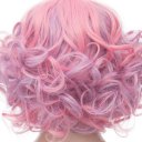 Short Curly Hair Wigs A332 SW1177D Pink blue